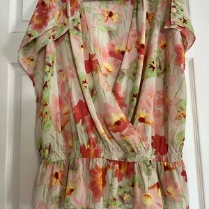 Kenneth Cole New York Peplum blouse, no size listed, measures as a 2x.